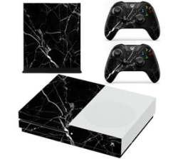 Decal Skin For Xbox One S: Black Marble
