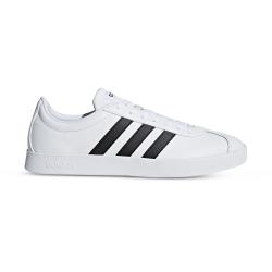 Adidas Men's Vl Court 2.0 White black Leather Shoe