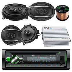 Pyle Marine AM/FM Radio Stereo System & Bluetooth & Cover 400W Amp 4 Speakers