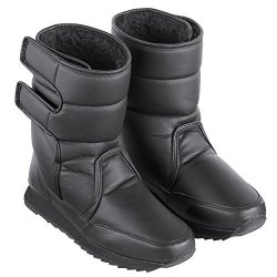 Fleece-lined Slip-resistant Winter Boot Black 7