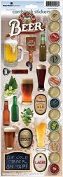 Paper House Productions STCX-0109E Cardstock Stickers Beer