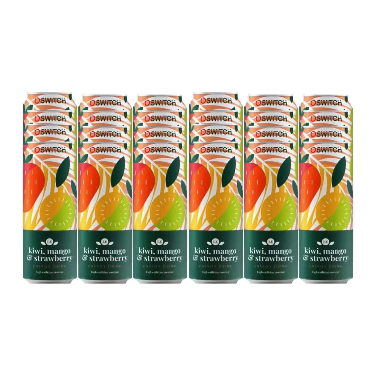 Switch Energy Drink Kiwi Mango Strawberry Flavour 24X500ML