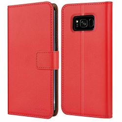 Hoomil Compatible With Samsung Galaxy S8 Wallet Case Premium Leather Flip Wallet Phone Case For Samsung Galaxy S8 Cover Red