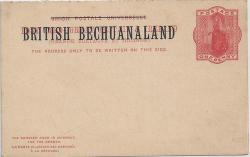 British Bechuanaland 1894 Gb 1D Card Overprinted Unused Very Fine