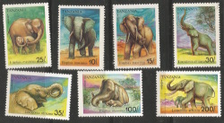 Tanzania 1991 Elephants Sc792-98 Complete Mnh Set $16.35 Value 990