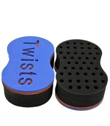 Lou's Hair Brush Sponge Twist Wave Barber Tool For Dreads Afro Locs Twist Curl Coil Black 1 Pack