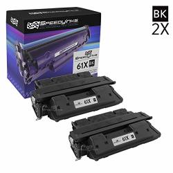Speedy Inks Remanufactured Toner Cartridge Replacement For Hp 61X C8061X High Yield Black 2-PACK