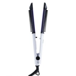 Electric Ceramic Brush Hair Straightener Combine