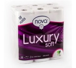 - Luxury Soft Toilet Paper 2 Ply -18 Rolls