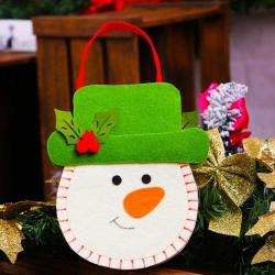 Creative Cartoon New Style Christmas Decoration Santa Gift Bag Snowman Pattern Non-woven Fabric A...