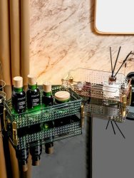 Diamond Shaped Luxury Desk Organizer Cosmetic Storage