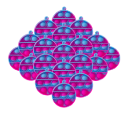 20X Bulk Pack Pop It Fidget Toys - Circle Shapes -pink Blue