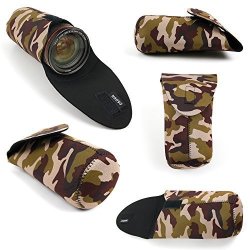 Duragadget Water-resistant Neoprene Camouflage Print Pouch - Compatible With The Trekstor Powerboom Mobile 150 Portable Bluetooth Speaker