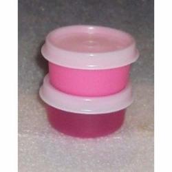 Tupperware Set Of 2 Small Bowls Smidgets Punch Pink And Fuchsia Pink