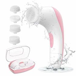 ?2020 Upgraded?etereauty Facial Cleansing Brush Waterproof Face Brush With 4 Brush Heads And A Protective Travel Case - Deep Cleansing Gentle Exfoliating For Face