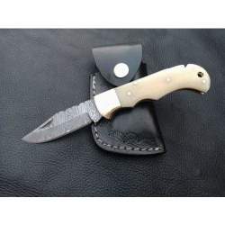 Handmade Damascus Steel Folding Knife