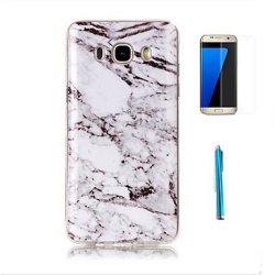 For Samsung Galaxy J7 2016 Case Cover With Screen Protector And Stylus Granite Marble Pattern Soft Tpu Case J5 J7 J3 2016 Grand Prime Compatible