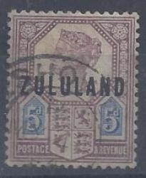 Zululand 1888 5d Fine Used.