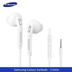 Oem Ellogear Earbuds Stereo Headphones For Samsung Galaxy S10 S9 S8 S7 Note 8 Note 9 - Designed By Samsung - With Microphone And Volume Buttons White