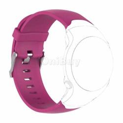Fidgetfidget Soft Wrist Band Strap Metal Buckle For Garmin Approach S3 Gps Smart Watch Rose Red