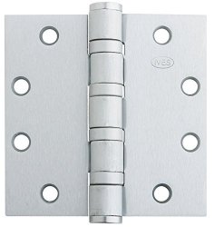 Ives 5BB1-HW 4.5 X 4.5 US32D Ball Bearing Heavy Weight Full Mortise Hinge Stainless Steel Finish 4.5" Width 0.180" Thick 5 Knuckle