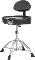 MAPEX T775 Saddle Top Drum Throne With Back Rest And 4 Double Braced Legs