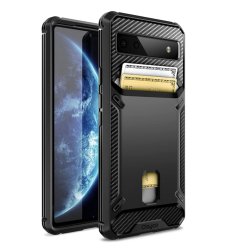 Google Pixel 6A Heavy Duty Protective Slim Card Slot Wallet Case Clayco