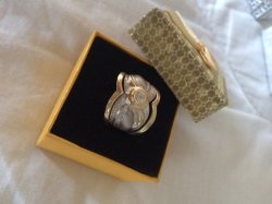 9ct Gold & 925 Silver 0.005ct Diamond Wedding Ring & 2 Matching Band Set - Gift Box