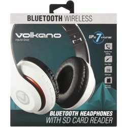 Volkano Impulse Series Bluetooth Headphones - White