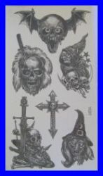 Skulls Temporary Tattoos