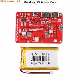 MakerFocus Raspberry Pi 4 Battery Pack UPS, RPI Pack Standard 4000mAh  Raspberry Pi Battery USB Pack Raspberry Pi Latest Version V3Plus Expansion  Board