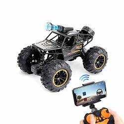 1:18 Remote Control Car Fcoreey Wifi Camera Alloy Off Road Truck High Speed Fast Racing Electric Hobby Toy 2.4GHZ All Terrain Monster Vehicle Hobby