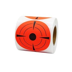 Hcode 3 Inch Round Adhesive Target Pasters Fluorescent Shooting Targets Stickers Target Dots For Shooting Total 250 Pcs Fluorescent Red