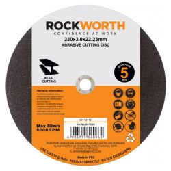 Rockworth - Cutting Disc Slimline Steel 230X2.0MM - 12 Pack