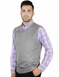 Blue Ocean Solid Color Sweater Vest-medium