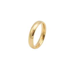 18CT Gold Round Finish Ring - 54 Gold
