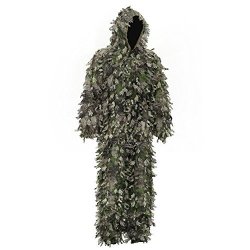 Auscamotek 3D Leaf Ghillie Suit L
