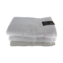Big And Soft Luxury 600GSM 100% Cotton Towel Bath Towel Pack Of 3 - White