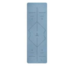 Care AYM2401 Water Resistant Eco-friendly Anti-slip Tpe 0.8MM Thick Alignment Marks Yoga Mat - Light Blue