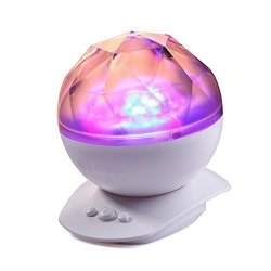 Allytech Color Changing Aurora Projection LED Night Light Lamp With Speaker Baby Nursery Kids Night Light Relaxing Light Show Bedroom Decorative Light Mood Light