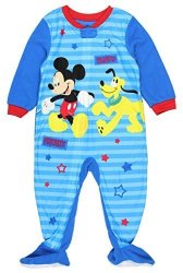 Disney Mickey Mouse Pluto Footed Pajama Blanket Sleeper Baby Boys 9 Months