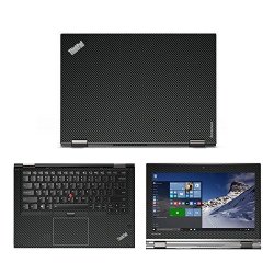 Black Carbon Fiber Skin Decal Wrap Skin Case For Lenovo Yoga 260 12.5" Touch Screen Laptop