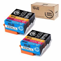 Voshy Compatible Ink Cartridges Replacement For Hp 920XL 920 XL 2 Black 2 Cyan 2 Magenta 2 Yellow 8-PACK Work With Hp Officejet 6500 6000 7000 7500A 6500A Printer