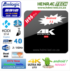 TV Box H96 Pro 4K 2 16G Android 7 1 Kodi 17 S912 Octa-core Media Player | R1790 00 | Media Centres & Multimedia Players | PriceCheck SA