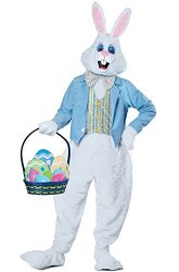 California Costumes Men's Deluxe Easter Bunny Costume White blue Large x-large