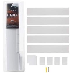Simple Cord Tv Cable Concealer II Cord Cover Raceway Kit - 5 Channels - Management System To Hide Cables Cords Or Wires - Organize