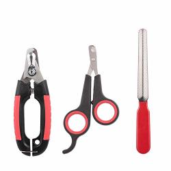 Decdeal Professional Pet Dog Nail Clipper With Lock Grooming Scissors Nail File 3PCS Pet Tool For Animals Cats