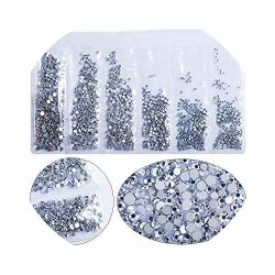 Multi Size Flashing Crystal Clear Gemstone Sapphire Stone For Gorgeous Ladies Nail Art Rhinestone Decorative Glass Mineral Silver