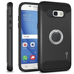 Galaxy A5 2017 Case Coveron Ringcase Series Modern Design Hard Protective Hybrid Phone Cover With Grip Ring For Samsung Galaxy A5 2017 Version A520 - Black