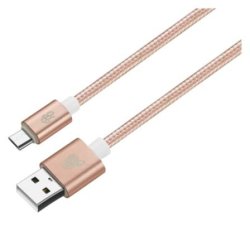 Braided Series Micro USB Cable Pastel Pink 1.5M